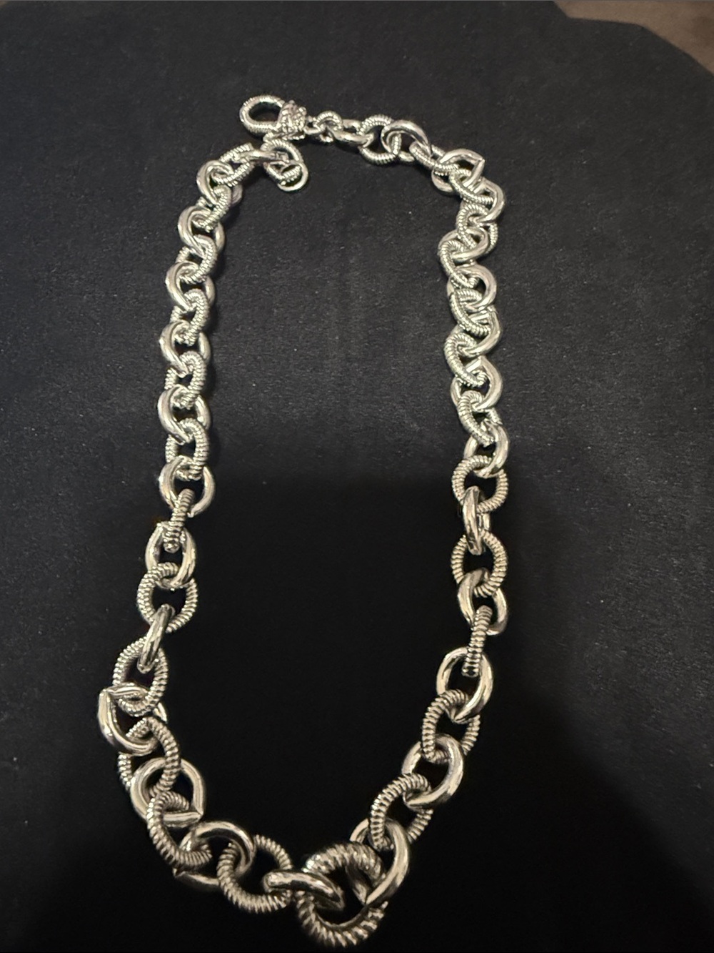 Judith Ripka Sterling Silver Rope-Link Necklace - Heavy! - Picture 4 of 4